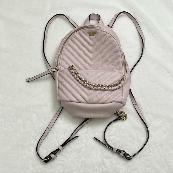 Victorias Secret Light Pink Quilted Mini Backpack - Picture 2 of 9